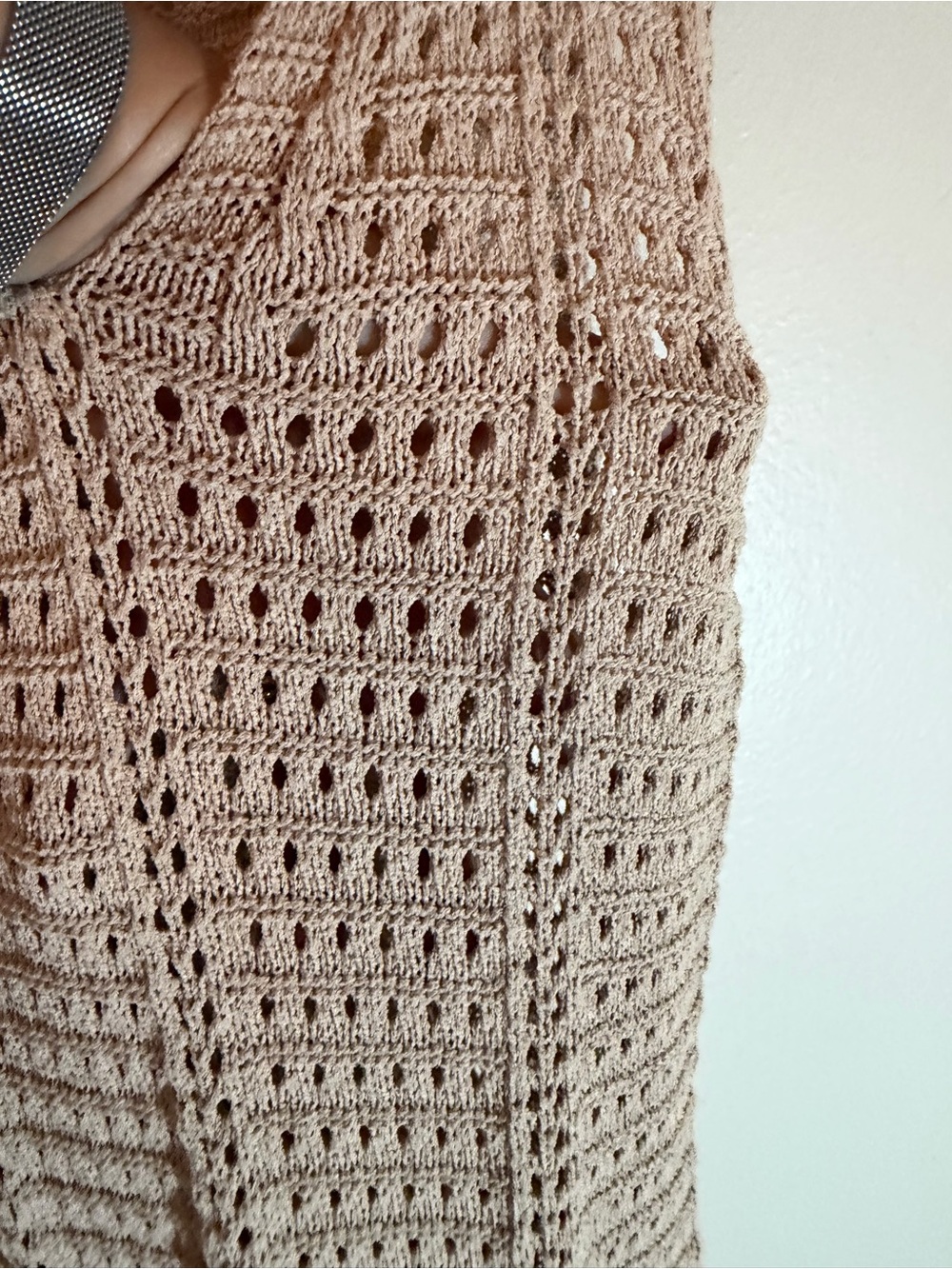 π€β¨ Long Crochet Beach Cover-Up Dress β Cream β¨ποΈπ Size: L Excellent condition - Picture 7 of 8